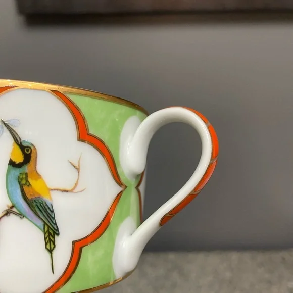 Vtg Lynn Chase TIGER RAJ Coffee Cup Demitasse Signed 1991 24K Gold Replacement - Picture 10 of 15